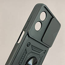 Чохол для Motorola G Play 2024 протиударний з підставкою зі шторкою чохол на моторола г плей 2024 чорний crt, фото 4