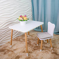 Дитячий столик та стільчик з подушечкою 1-6 рочків, столик для малювання, столик для навчання, столик для хлопчика