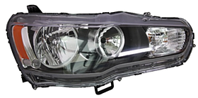 Фара права Mitsubishi Lancer 10 CY 07-12 (HB4/HB3) TYC ел., без кор., без ламп, з кришкою