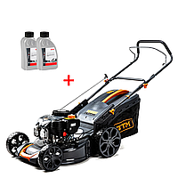 Потужна газонокосарка бензинова GTM LM48 несамохідна : 3.7 кВт, 800 м², ширина 48 см, висота 30-80 см, 70л EHA