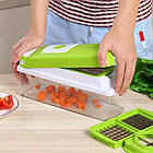 Слайсер для нарізки овочів 10в1 Vegetable Salad Cutter / Мультифункціональна овочерізка з контейнером, фото 3
