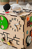 Маленький розвивальний Бізікуб 23*23* Бізікуб без фарби Іграшки для розвитку дітей Дерев'яні іграшки бізіборд, фото 8
