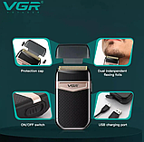 Бритви для гоління чоловічі електричні Електробритва шейвер для щетини vgr v 331 Електробритви та тримери, фото 3