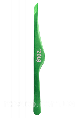 ZOLA ПІНЦЕТ СКОШЕНИЙ ПРОФЕСІЙНИЙ ДЛЯ БРІВ GREEN