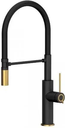 Кухонний змішувач Quadron Gemma Q Line Steelq Pure Carbon/Nano Pvd Złoty 3623501BLMPVDG1