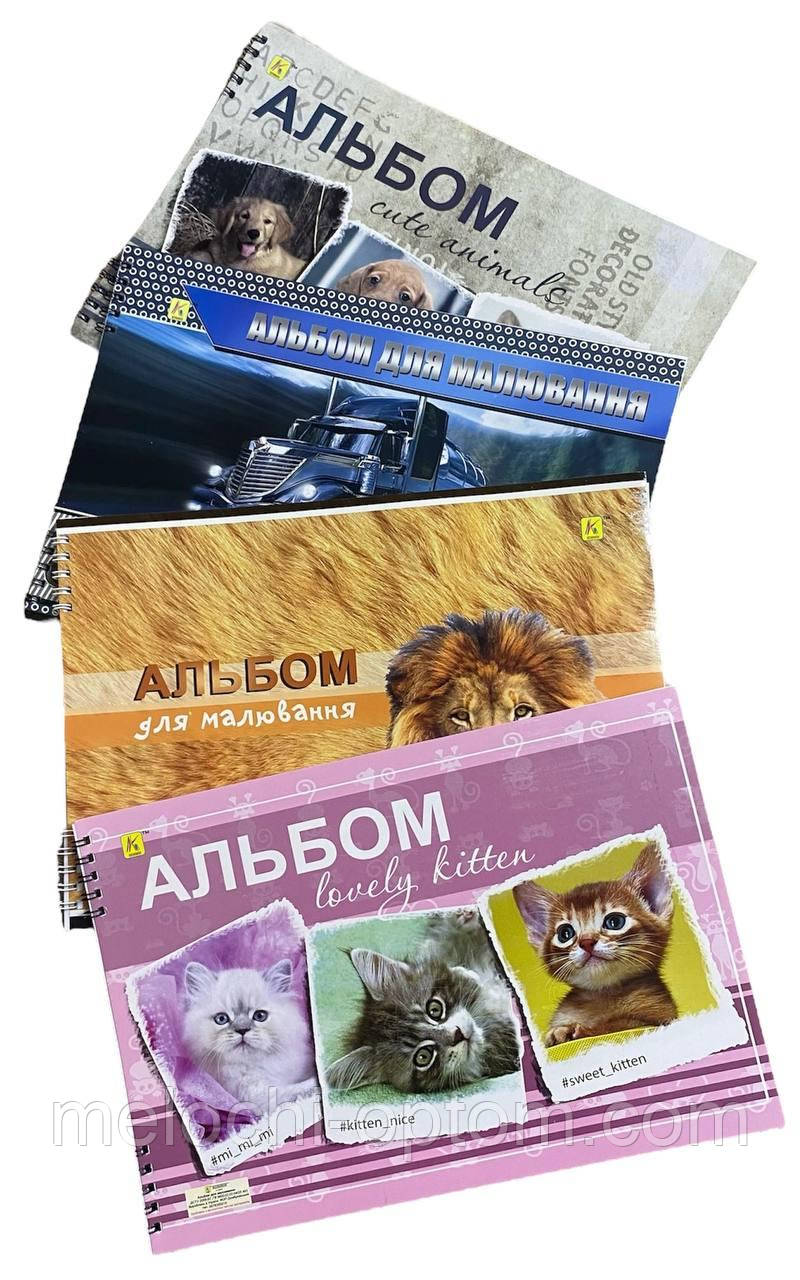Альбом для малювання на спіралі "Коленкор" 30 аркушів/110 гр.