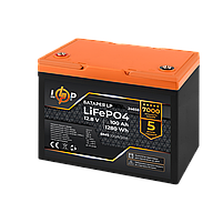 Акумулятор літієвий LP LiFePO4 12,8 вольт - 100 ампер (1280Wh) (BMS 100A/50А) пластик для ДБЖ, фото 3