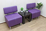 М'яке крісло-диван офісне BNB Joker 60 см. Фіолетовий (Колір 2216). Безкоштовна доставка, фото 6