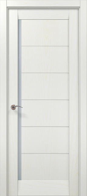 Двері міжкімнатні Папа Карло Millenium ML-613 Ясен білий (скло сатин), фото 1