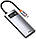 USB HUB Baseus Metal Gleam Series 4in1 USB-C to 3USB 3.0 (CAHUB-CY0G) gray, фото 2