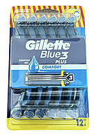 Одноразові станки для гоління Gillette Blue 3 Comfort 12 шт.