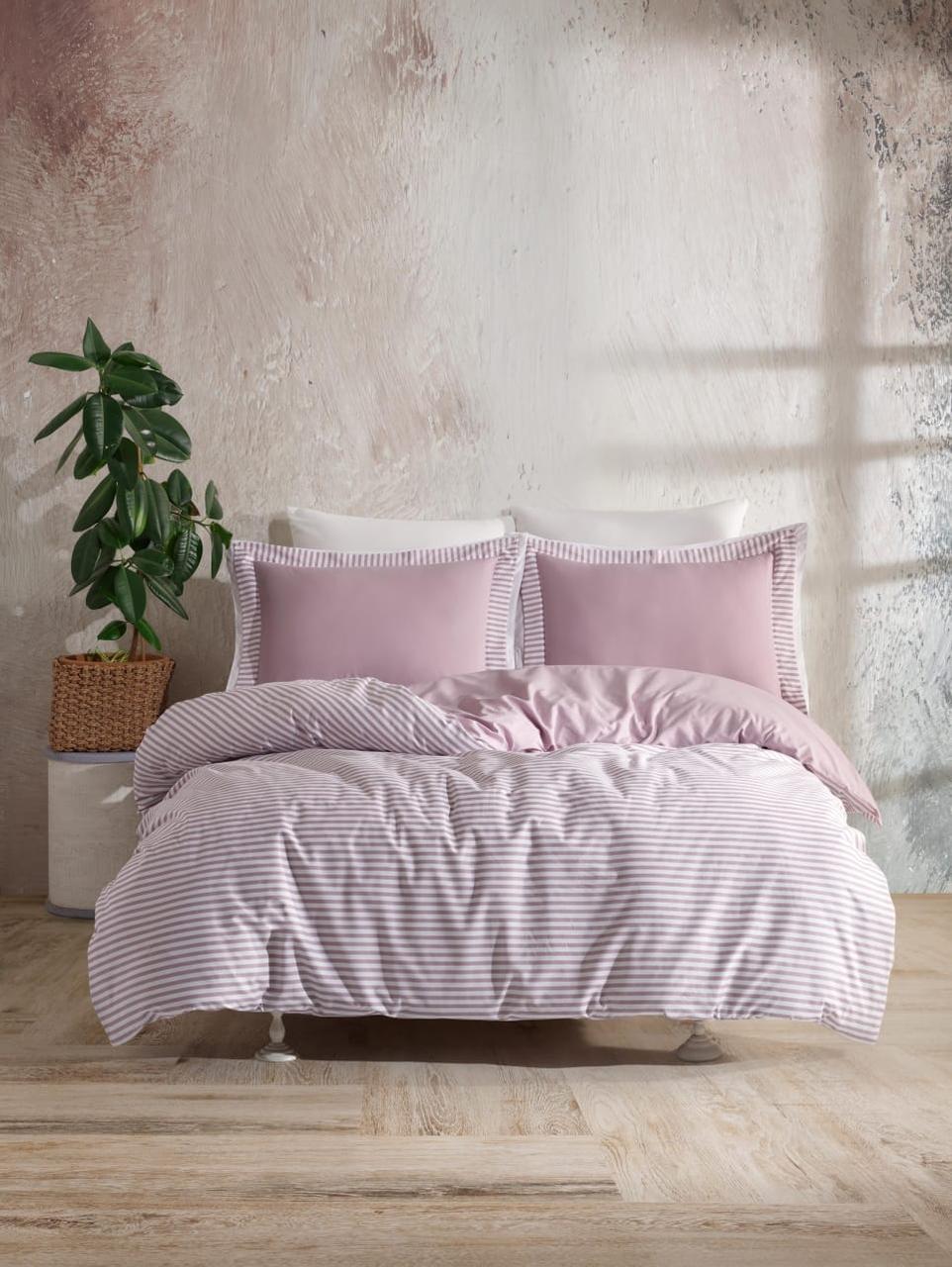 Постільна білизна Turkiz Ranforse Prima 200 х 220 см Santiago Violet, фото 1