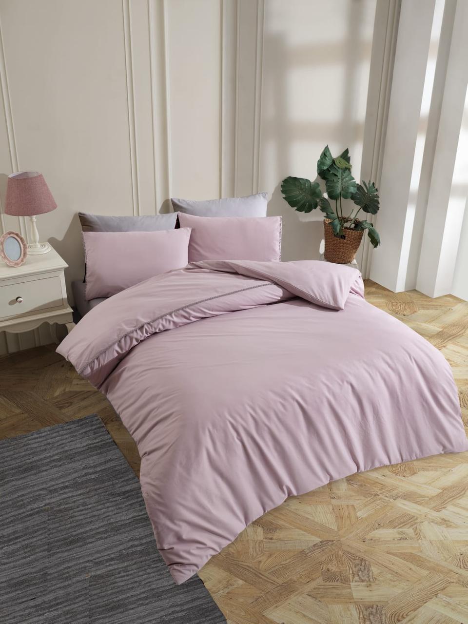 Постільна білизна Turkiz Ranforse Prima 200 х 220 см San Marino Violet, фото 1