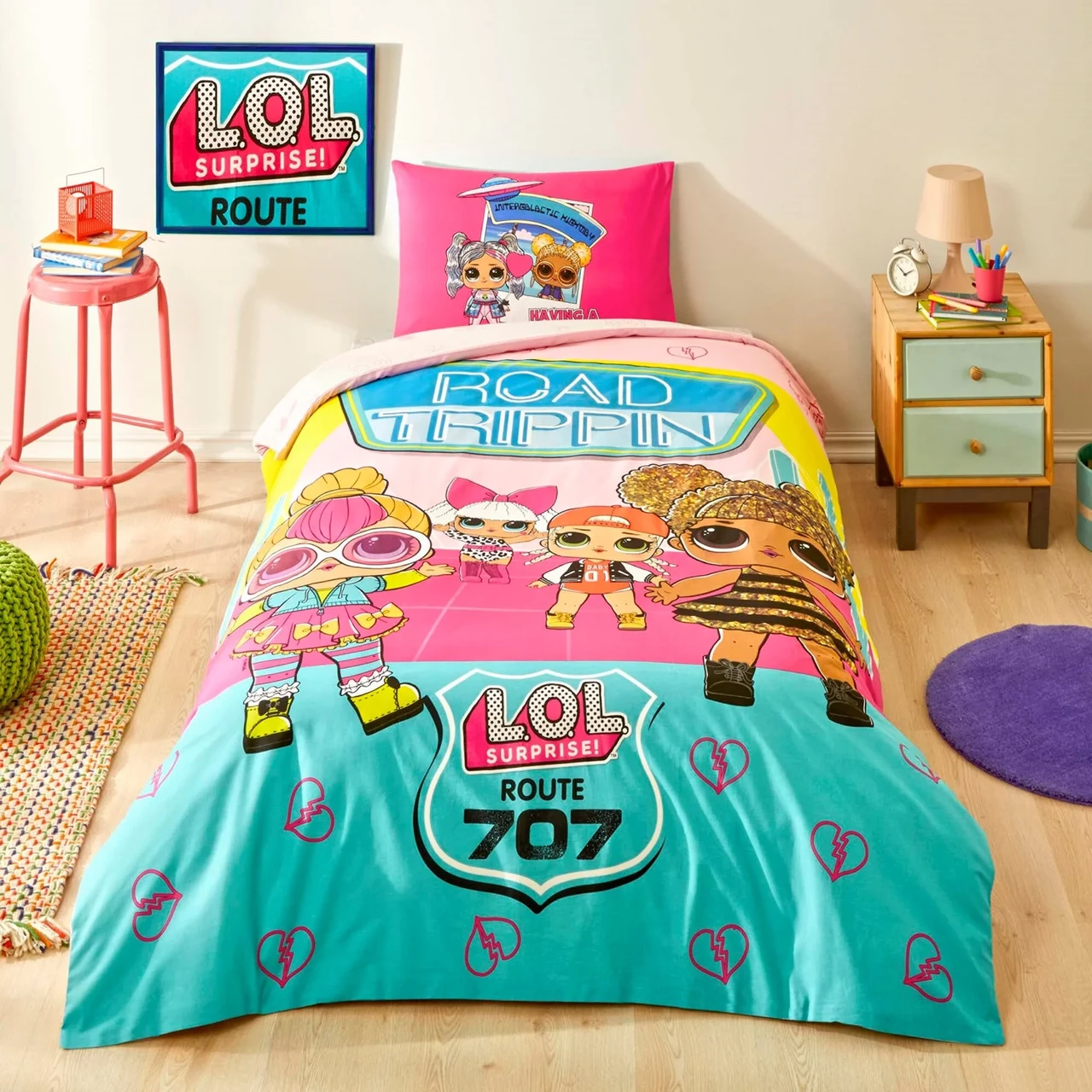 Постільна білизна TAC Disney 160×220 см LOL Surprise Cute