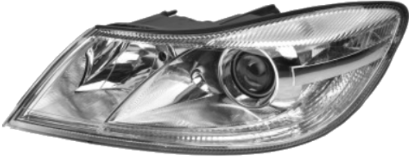 Фара ліва Skoda Octavia A5 1Z3/1Z5 09-13 (H7/H1/PY21W/W5W) TYC ел., с кор., без ламп, з кришкою