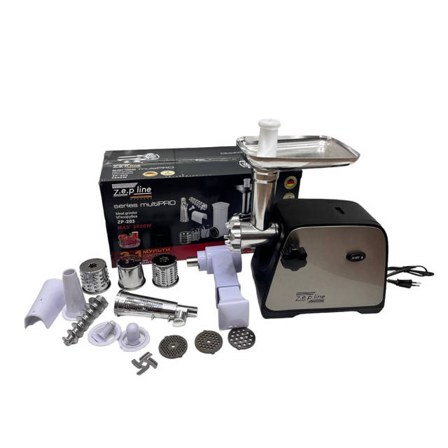 Немецкая мясорубка 5в1 3800 Ват. ZP. с шинковками та насадками