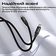 Кабель Promate Springy USB-C to USB-C 60W Power Delivery 1.2 м Black (springy.black), фото 6