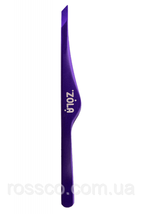 ZOLA ПІНЦЕТ СКОШЕНИЙ ПРОФЕСІЙНИЙ ДЛЯ БРІВ VIOLET, фото 1