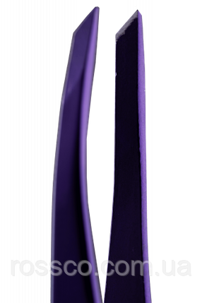 ZOLA ПІНЦЕТ СКОШЕНИЙ ПРОФЕСІЙНИЙ ДЛЯ БРІВ VIOLET, фото 2