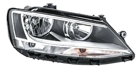 Фара права Volkswagen Jetta 6 SDN 10-14 (H7/H7/P21W/PY21W/W5W) TYC ел., с кор., без ламп, з кришкою