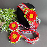 Чільце, чільце червоне, вінок на голову, віночок, український віночок, вінок український, очіпок, чіпець