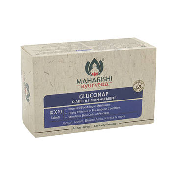 GLUCOMAP (100TAB) MAHARISHI AYURVEDA, ГЛЮКОМАП МАХАРІШІ 100ТАБ.