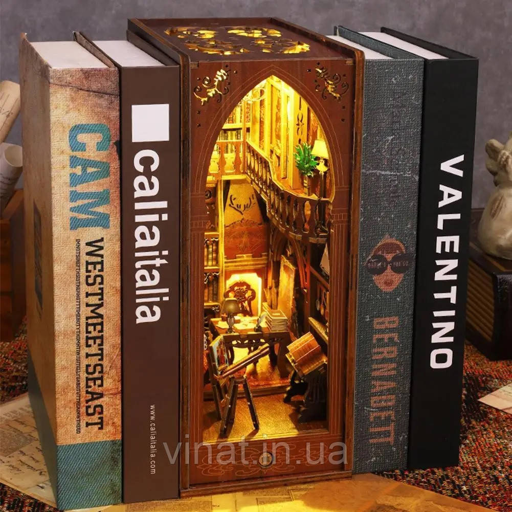 Бук Нук Book Nooks 3Д Книга Будинок бібліотека SL06 Інтер'єрний конструктор