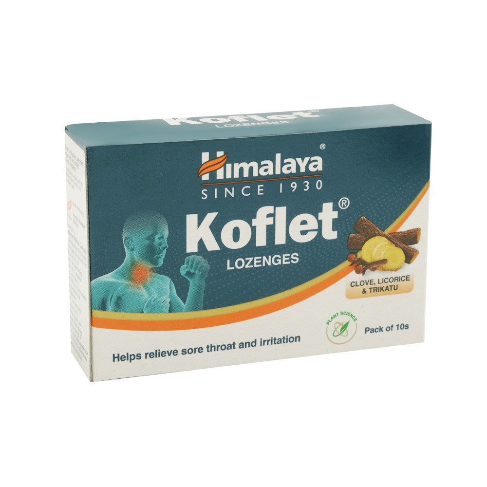 Льодяники від кашлю KOFLET HIMALAYA 10 шт, Препарат від застуди, Кофлет для лікування ангіни, бронхіту, ларингіту