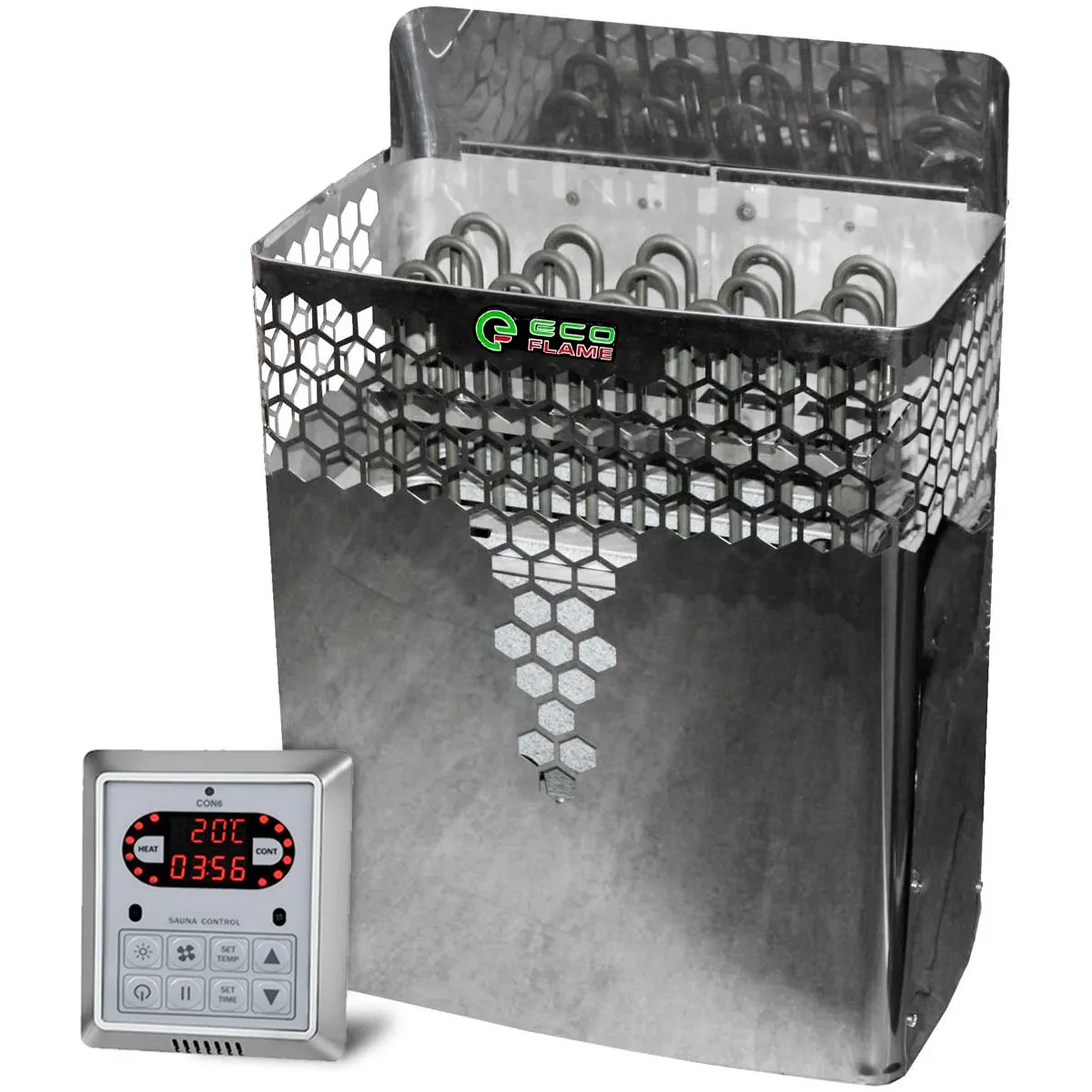 Електрокам'янка для лазні та сауни Ecoflame GB60 6 кВт + пульт CON6, фото 1