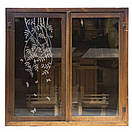 Матуюча наклейка для скла/дзеркала з імітацією пескотруйной обробки скла та дзеркала Весняні гілочки з метеликами, фото 8