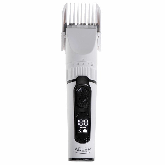 Машинка для стрижки акумуляторна з насадками Adler AD 2839 (до 180 хв роботи, IPX 6, керамічне лезо), фото 1