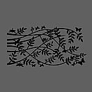 Матуюча наклейка для скла/дзеркала з імітацією пескотруйной обробки скла та дзеркала Весняні гілочки з метеликами, фото 2