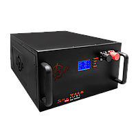 Акумулятор літієвий 48 вольт - 100 ампер (5120Wh) (Smart BMS 200A/100А) з LCD метал Smart RM, фото 3