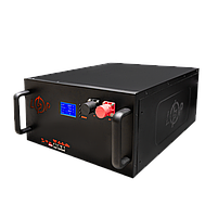 Акумулятор літієвий 48 вольт - 100 ампер (5120Wh) (Smart BMS 200A/100А) з LCD метал Smart RM, фото 4