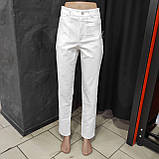 Джинси жіночі МОМ стрейч тонкі літні вільні 52 білі, фото 2
