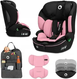 Автокрісло Lionelo Levi One I-Size 9-36Kg Czarno-Różowy