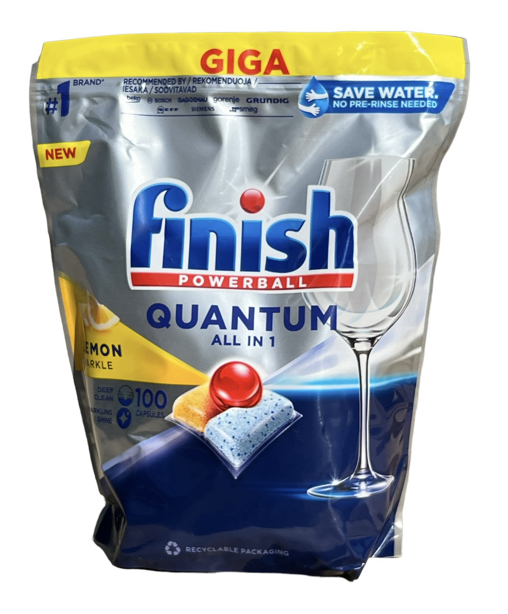 Таблетки для посудомийних машин FINISH Quantum 74 шт.
