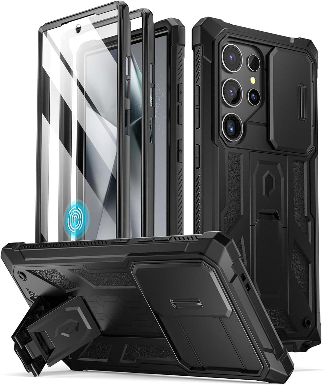 Захисний чохол 360° Poetic Spartan Matte Black для Samsung Galaxy S24 Ultra SM-S928