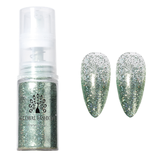 Сухий спрей для градієнта нігтів Global Fashion Glitter Ombre Spray, 7.5 г, GL03, фото 1