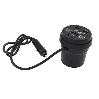 Автомобільний інвертор 12/24V — 220 V USBx2, фото 1