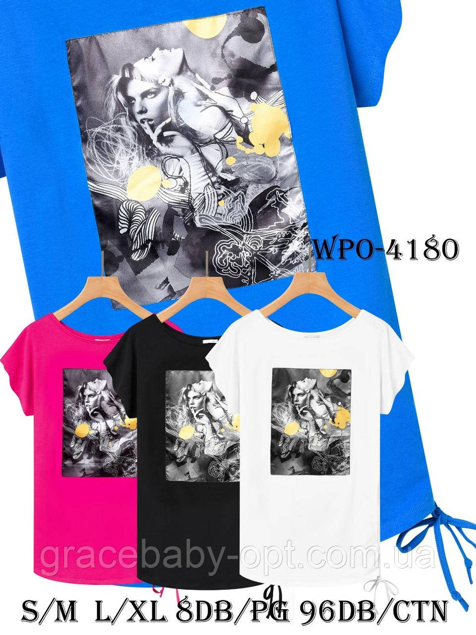 Футболка жіноча оптом, Glo-story, S-XL pp, No WPO-4180