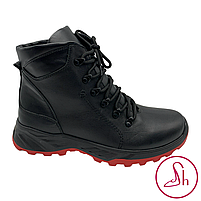 Зимові чоловічі черевики в стилі дезерт з натуральної шкіри чорного кольору «Style Shoes», фото 2