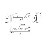 L-180мм 44х60мм нержавіюча сталь 1,5мм консоль в профіль [BBM5015INOX] BBM-50 B5 Combitech ДКС, фото 2