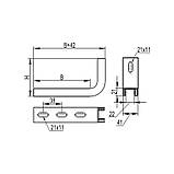 L-342мм 41х140мм сталь 2,5мм консоль самостійна оцинкована [BBC3030] BBC-30 B5 Combitech ДКС, фото 2