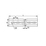 L-2000мм нержавіюча сталь 1,5мм з'єднувач [BMA1015INOX] ВАR B5 Combitech ДКС, фото 2