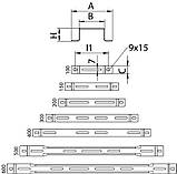 200х50мм сталь скоба для кріплення лотка оцинкована [6015581] FT OBO bettermann, фото 2