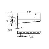 L-331мм 40х140мм сталь 2мм консоль самостійна оцинкована [BBH6030] BBH-60 B5 Combitech ДКС, фото 2