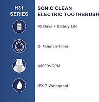 Вітрина! Електрична зубна щітка CallySonic Sonic 48 000 імпульсів за хвилину, 4 насадки, фото 4