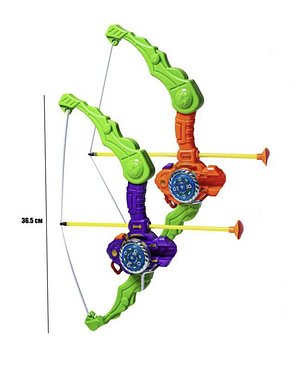 Іграшка бластер-лук Gyro Series 134-78A з безпечними стрілами на присосках., фото 2
