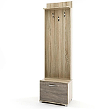 Вішалка Бриз венге темний + дуб молочний Еверест (60х38х210 см), фото 2